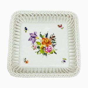 Porcelain Printemps Square Openwork Basket from Herend, Hungary-UCH-1224641