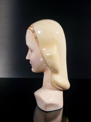 Porcelain Sculpture Lady by Antonio Ronzan, 1940s-OJE-2028719