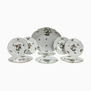 Porcelain Serving Set with Rothschild Pattern from Herend, Set of 9-UCH-1224146