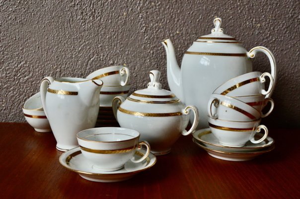 Porcelain Tea Service from JV Limoges, 1960s, Set of 19-AIU-1388883