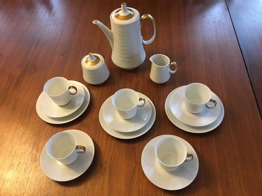 Porcelain Tea Set for 3 People from Hutschenreuther, 1930s, Set of 18-WQQ-674611