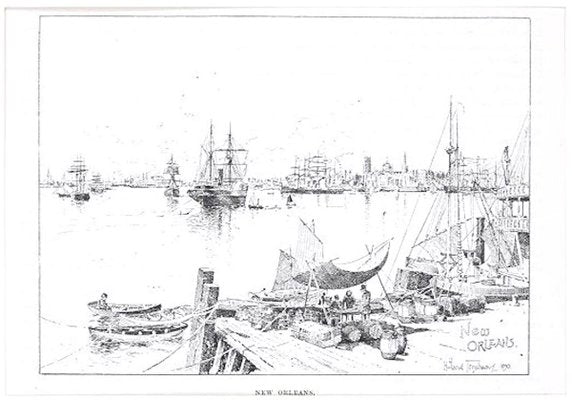 Port of New Orleans - Original Lithograph by J.H. Tringham - 1890 1890-ZCI-758715