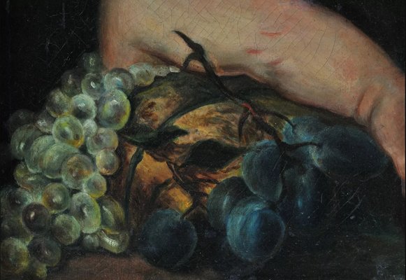 Portrait of a Baby with Fruits Under His Arm, 19th Century, Oil on Canvas-QOR-2026787