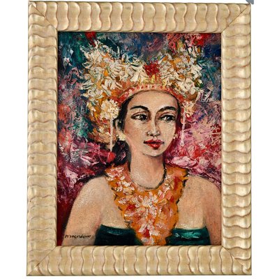 Portrait of a Balinese Woman, Painting by Dr. R. M Moerdowo-KTN-935164