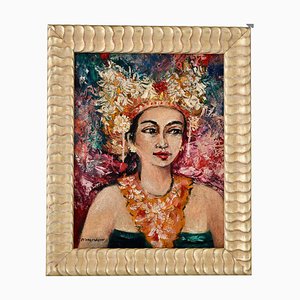 Portrait of a Balinese Woman, Painting by Dr. R. M Moerdowo-KTN-935164