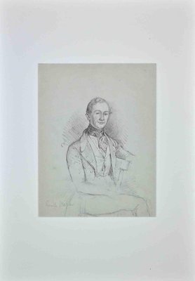 Portrait of a Man, Original Pencil Drawing, Late 19th-Century-ZCI-1163737