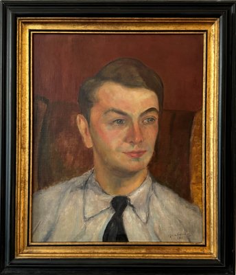 Portrait of a Man with a Tie, 1934, Oil on Canvas-XMH-2017353