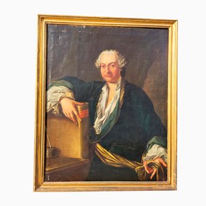 Portrait of a Scholar, 18th Century, Oil on Canvas, Framed-SYQ-1795494