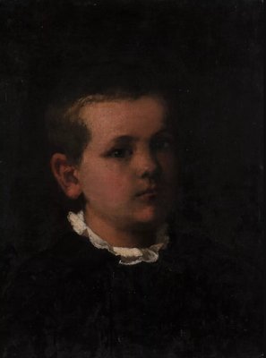 Portrait of a Young Boy, 19th Century, Oil on Canvas-QOR-2026930