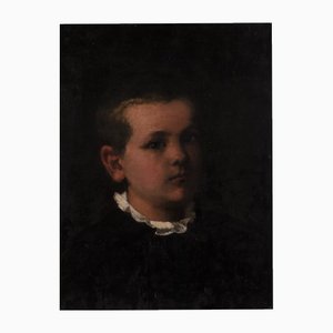 Portrait of a Young Boy, 19th Century, Oil on Canvas-QOR-2026930