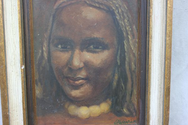 Portrait of a Young Girl, Oil on Canvas, Framed-UWJ-1103574