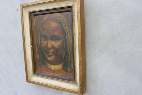 Portrait of a Young Girl, Oil on Canvas, Framed-UWJ-1103574