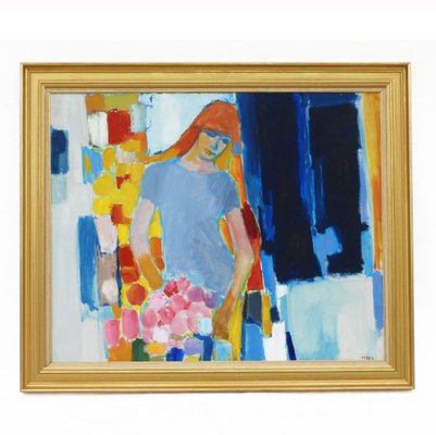 Portrait of a Young Woman Painting from TARIS, 1960s-JUA-565247