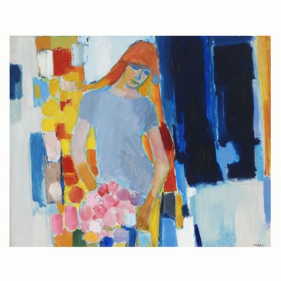 Portrait of a Young Woman Painting from TARIS, 1960s-JUA-565247