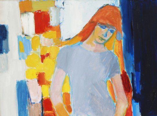 Portrait of a Young Woman Painting from TARIS, 1960s-JUA-565247