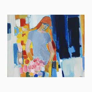 Portrait of a Young Woman Painting from TARIS, 1960s-JUA-565247