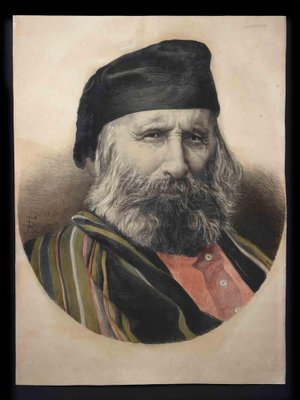 Portrait of Giuseppe Garibaldi, Lithograph, Early 20th-Century-ZCI-1163346