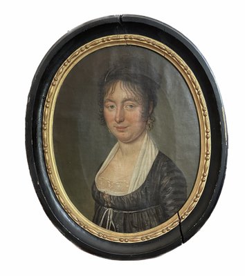 Portrait of Lady, Early 1800s, Oil on Canvas, Framed-XMH-1721973