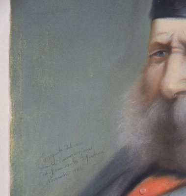 Portrait of Old Giuseppe Garibaldi - Chalk, Charcoal and Oil Pastels - 1880 1880-ZCI-760127