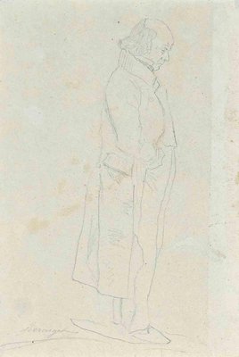 Portrait of Pierre-Jean De Béranger, Original Drawing, Early 19th-Century-ZCI-1270470