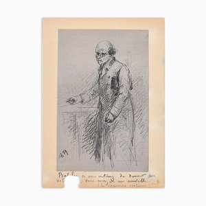 Portrait of Teacher - Original Pencil Drawing by A.C.C. Rodet - Mid 19th Century Mid 19th Century-ZCI-755543