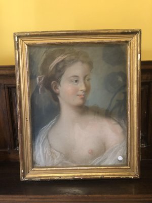 Portrait of Woman, 18th-Century, Pastel, Framed-TEP-1234692