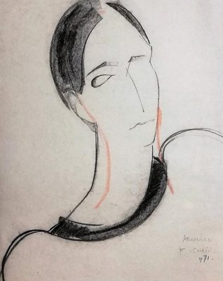 Portrait of Woman - 1970s - François Chapuis - Pastel - Contemporary 1971-ZCI-756845