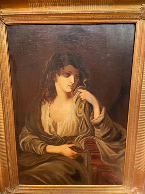 Portrait of Woman, 19th Century, Oil on Canvas, Framed-FLW-1402034