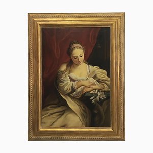 Portrait of Young Woman, Venetian School, 2008, Oil on Canvas, Framed-YUW-1314803