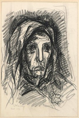 Portrait - Original Charcoal Drawing by Serge Fotinsky - 1943 1943-ZCI-757602