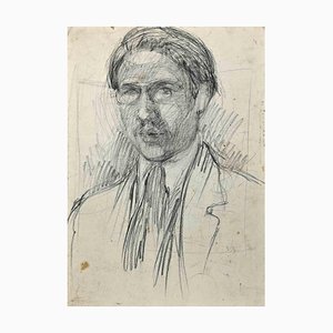 Portrait, Original Drawing in Pencil, Early 20th-Century-ZCI-1276408