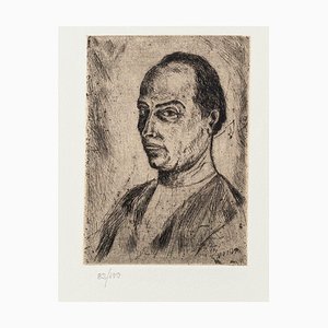 Portrait - Original Etching on Paper by Giuseppe Viviani - 20th Century 20th Century-ZCI-761623