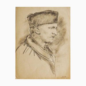 Portrait - Original Pencil Drawing on Paper by J. Hirtz - Early 20th Century Early 20th Century-ZCI-766311