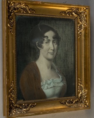 Portrait Paintings of Jean Pierre Casadabon & Christine Lerient, 1800s, Pastel, Framed, Set of 2-VAP-1328326