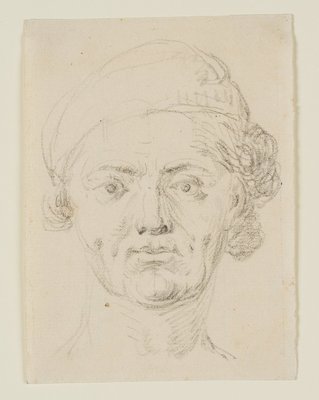 Portrait Study of a Man with a Cap, 1780, Pencil-OJR-1273255