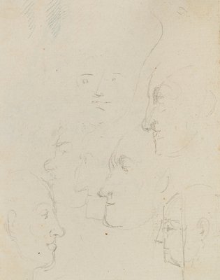 Portrait Study of a Man with a Cap, 1780, Pencil-OJR-1273255