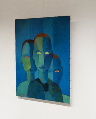 Portrait With Three Characters, Clemencet, 1972-ZJN-880744