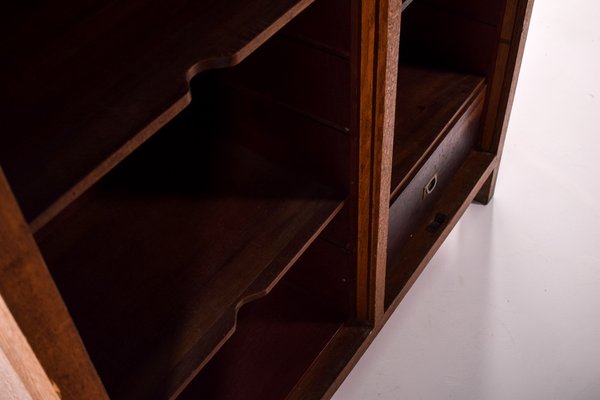 Portuguese Oak File Double Cabinet with Tambour Door from Olaio, 1950s-XWB-1187513