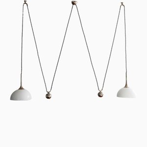 Posa 22 Counterweight Pendant Lamp in Nickel & Porcelain by Florian Schulz, 1980s-FJP-2033442