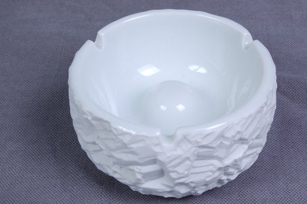 Posacenere Ceramic Bisque Op Art Ashtray from Scherzer Bavaria, 1960s-XSG-697115