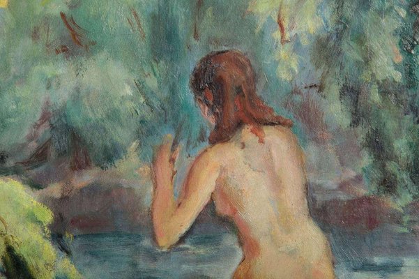 Post-Impressionist Painting, Fioravante Seibezzi, The Bathing Nymphs, 1940s-MBH-1032029