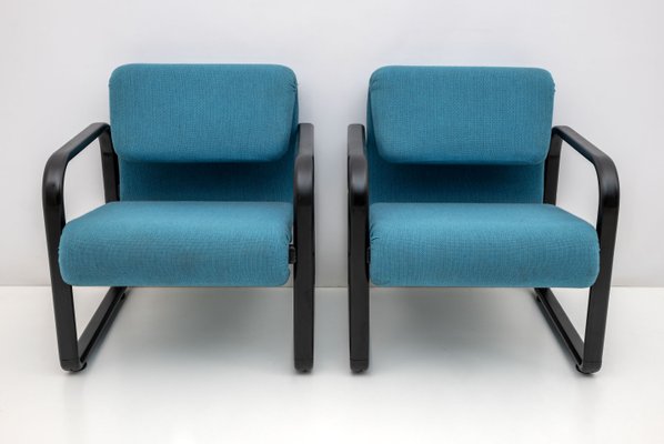 Post-Modern Italian Fabric and Metal Armchair attributed to Arflex, 1970s-FER-1702524