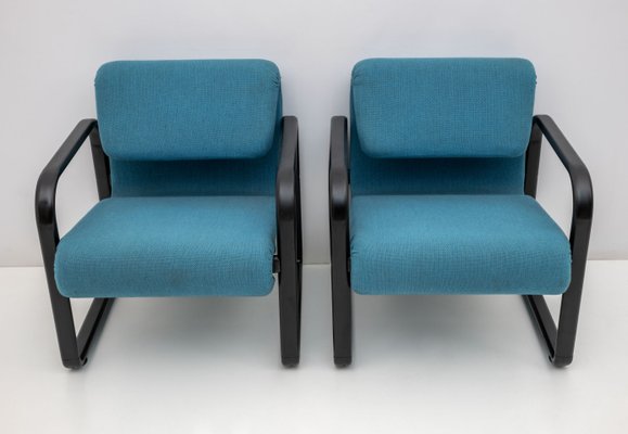 Post-Modern Italian Fabric and Metal Armchair attributed to Arflex, 1970s-FER-1702524