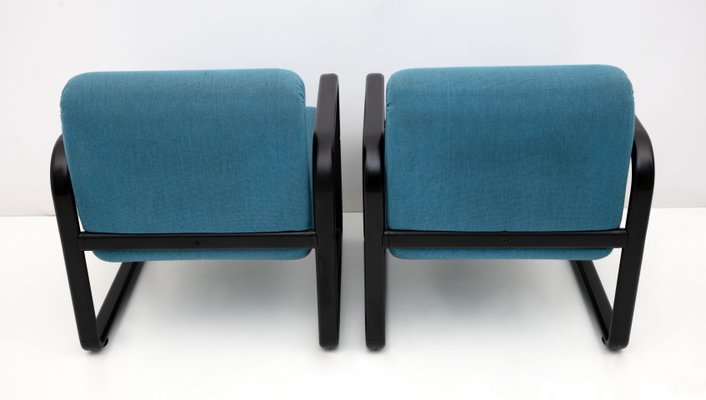 Post-Modern Italian Fabric and Metal Armchair attributed to Arflex, 1970s-FER-1702524