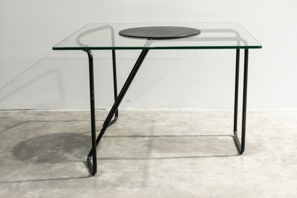 Post-Modern Metal and Glass Coffee Table, Italy, 1980s-LA-1359236