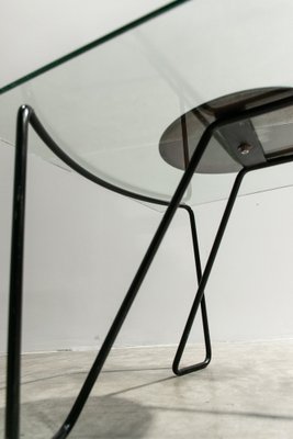 Post-Modern Metal and Glass Coffee Table, Italy, 1980s-LA-1359236