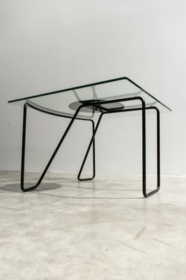 Post-Modern Metal and Glass Coffee Table, Italy, 1980s-LA-1359236