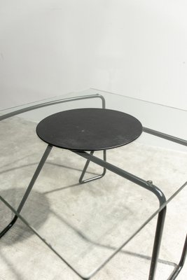 Post-Modern Metal and Glass Coffee Table, Italy, 1980s-LA-1359236