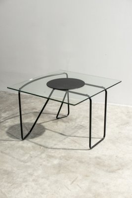 Post-Modern Metal and Glass Coffee Table, Italy, 1980s-LA-1359236