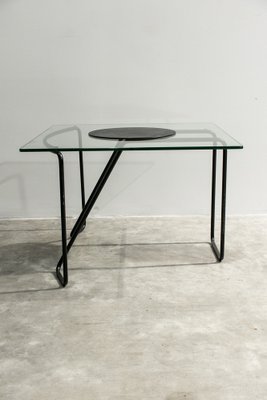 Post-Modern Metal and Glass Coffee Table, Italy, 1980s-LA-1359236